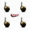 thumbnail image 2 of 2.5 Inch Antique Metal Ball Caster – 7/16 Inch Grip Ring Stem – Set of 4 – SCC, 2 of 2