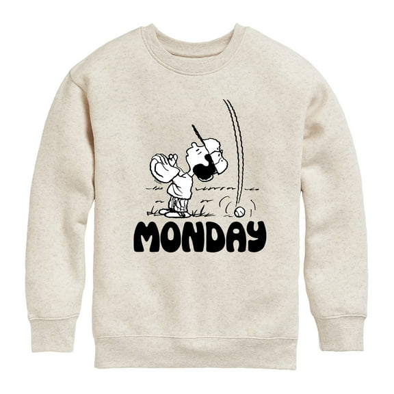Peanuts - Lucy Monday - Toddler & Youth Crewneck Fleece Sweatshirt