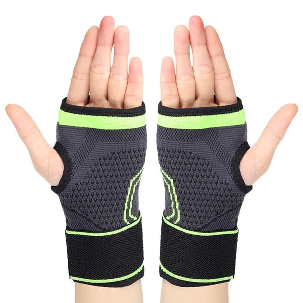 Naiovety M/L/XL Brazalete de palma de nailon individual Cómodo soporte para la muñeca Envoltura protectora para la palma Vendaje resistente para las Accesorios para máquinas de ejercicios Numero 3 Naiovety OD010401-03