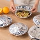 thumbnail image 3 of Tapas de aluminio reutilizables para alimentos, gruesas, elásticas y resistentes al calor, cubiertas universales para recipientes de comida., 3 of 8