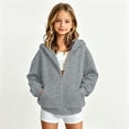 thumbnail image 7 of Besolor Teen Girls Boys Clothes Zip up Hoodies Long Sleeve Oversized Sweatshirts Fall Winter Fleece Warm Unisex Kids Jackets with Pockets(15-16 Years,Gray), 7 of 7