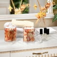 thumbnail image 4 of Yayeee 4 Pack Qtip Holder Bathroom Cotton Swab Canister with Lid Clear Dispenser Set, Red Starfish, 4 of 6
