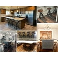 thumbnail image 3 of Vintage Industrial Bar Stool-Rustic Swivel Bar Stool-Round Wood Metal Stool-Kitchen Counter Height Adjustable Pipe Stool-Cast Steel Stool 20-27 Inch (Set of 2), 3 of 5