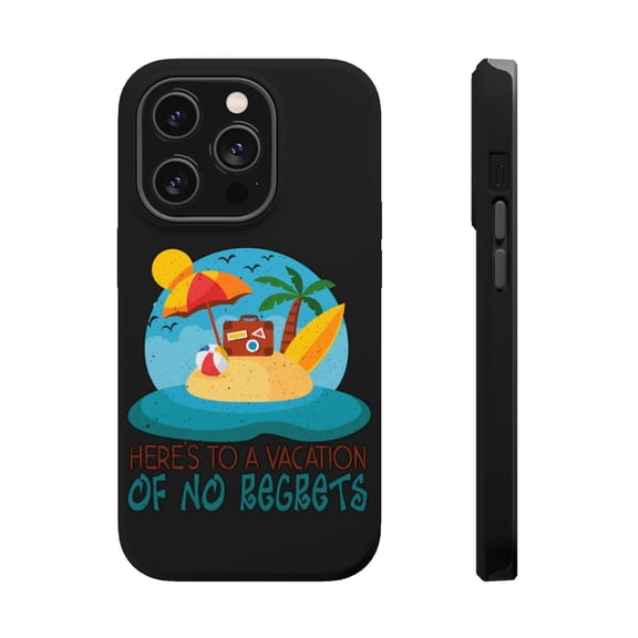 DistinctInk Tough Case for Apple iPhone 15 PRO (6.1" Screen), Compatible with MagSafe Charging - Vacation Of No Regrets