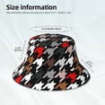 thumbnail image 3 of Balery Houndstooth Green Red Sombreros para el sol para hombre y mujer, sombrero de pescador con UPF 50+, 3 of 6
