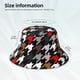 thumbnail image 3 of Balery Houndstooth Green Red Sombreros para el sol para hombre y mujer, sombrero de pescador con UPF 50+, 3 of 6