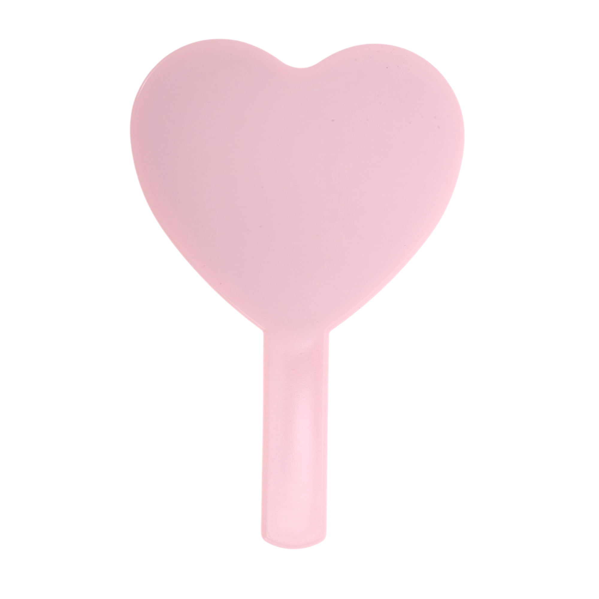 Unique Bargains 1pc Heart-shaped Handheld Mirror for Personal Grooming and Makeup Pink