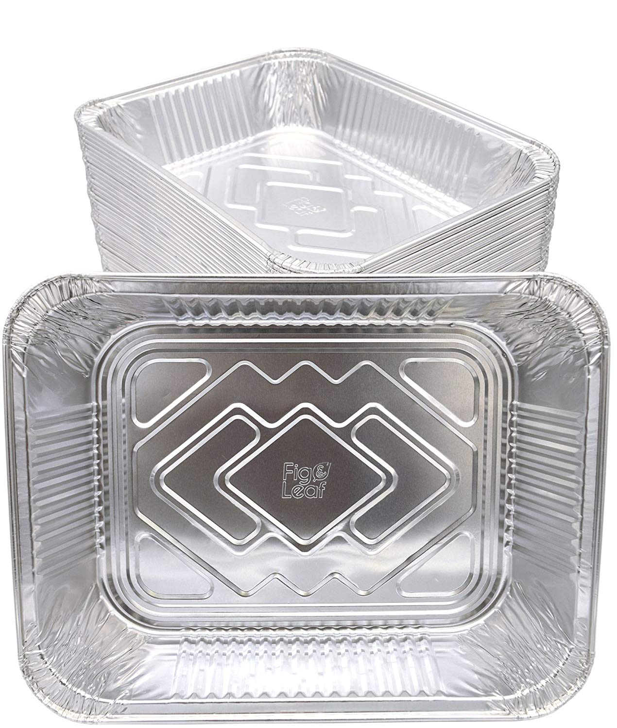 Fig and Leaf (120 Pack) Aluminum Disposable Half Size Deep Chafing Pans