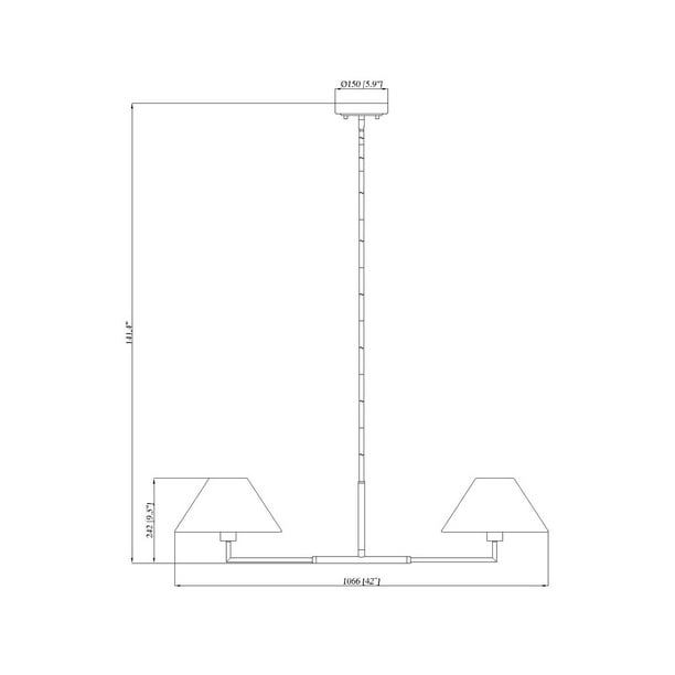 Z-Lite Leila 2 Light Chandelier, White Linen - Walmart