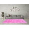thumbnail image 3 of Ahgly Company Indoor Round Abstract Pink Modern Area Rugs, 4' Round, 3 of 4