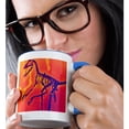thumbnail image 2 of 3drose, Podiceps Sociata from the Miocen, 11oz Two-tone Blue Mug, 2 of 6