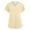 03# Beige, variant on Scrub Tops Women Stretchy Solid Casual Nursing Top Vneck Short Sleeve Medical Scrubs with Pockets,Easy Care Uniform M Polyester