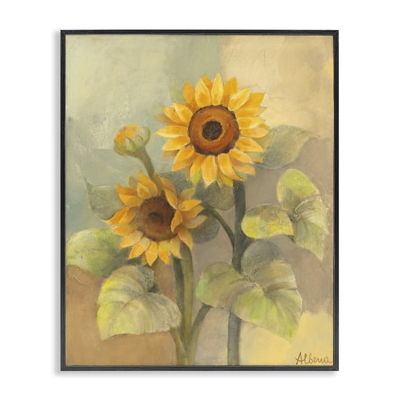 Stupell Industries Cottage Sunflower Bloom Soft Yellow Black Framed Giclee Art, 11 x 14, by Albena Hristova