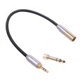 thumbnail image 1 of Jack estéreo Convertidor de línea de audio Adaptador de cable de micrófono, Cable de extensión de audio macho XLR de 3,5 mm Conector de audio para 65 mm + 35 mm, 1 of 8
