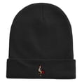 thumbnail image 5 of Uganda Crane Logo Embroidered 12 Inch Long Knitted Beanie - Black OSFM, 5 of 5