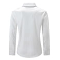 thumbnail image 3 of USNSM Men's Formal Dress Shirt Casual Business Slim Fit Solid Tops Turndown Collar Button up Long Sleeve Shirt with Chest Pocket White XL, 3 of 5