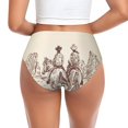 thumbnail image 3 of Womens Underwear - Cowboys Riding Horses No Show Seamless Underwear for Women, Stretch Women's Panties, Hipster Soft Comfort Ladies Panties Bikini Underwear Briefs, 3 of 6