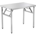 thumbnail image 1 of Commercial-Worktable Folding Workstation Stainless-Steel Heavy-Duty 36 x 24 Inch with 220 lbs Load, Silver Stainless Steel Kitchen Island,Kitchen Work Table, 1 of 7