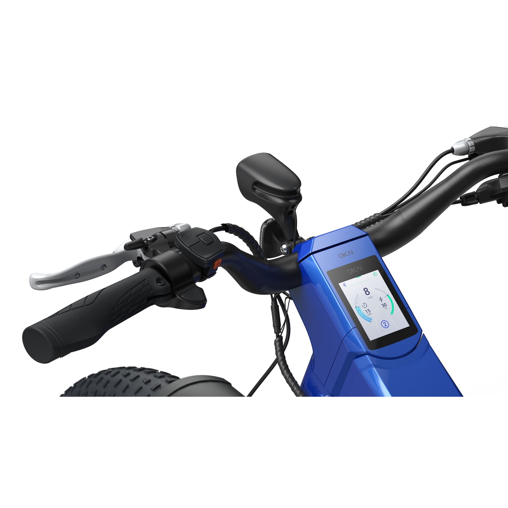 OKAI Ranger Electric Bike w/45 Miles Max Operating Range and 28 mph Max Speed - Mariner Blue