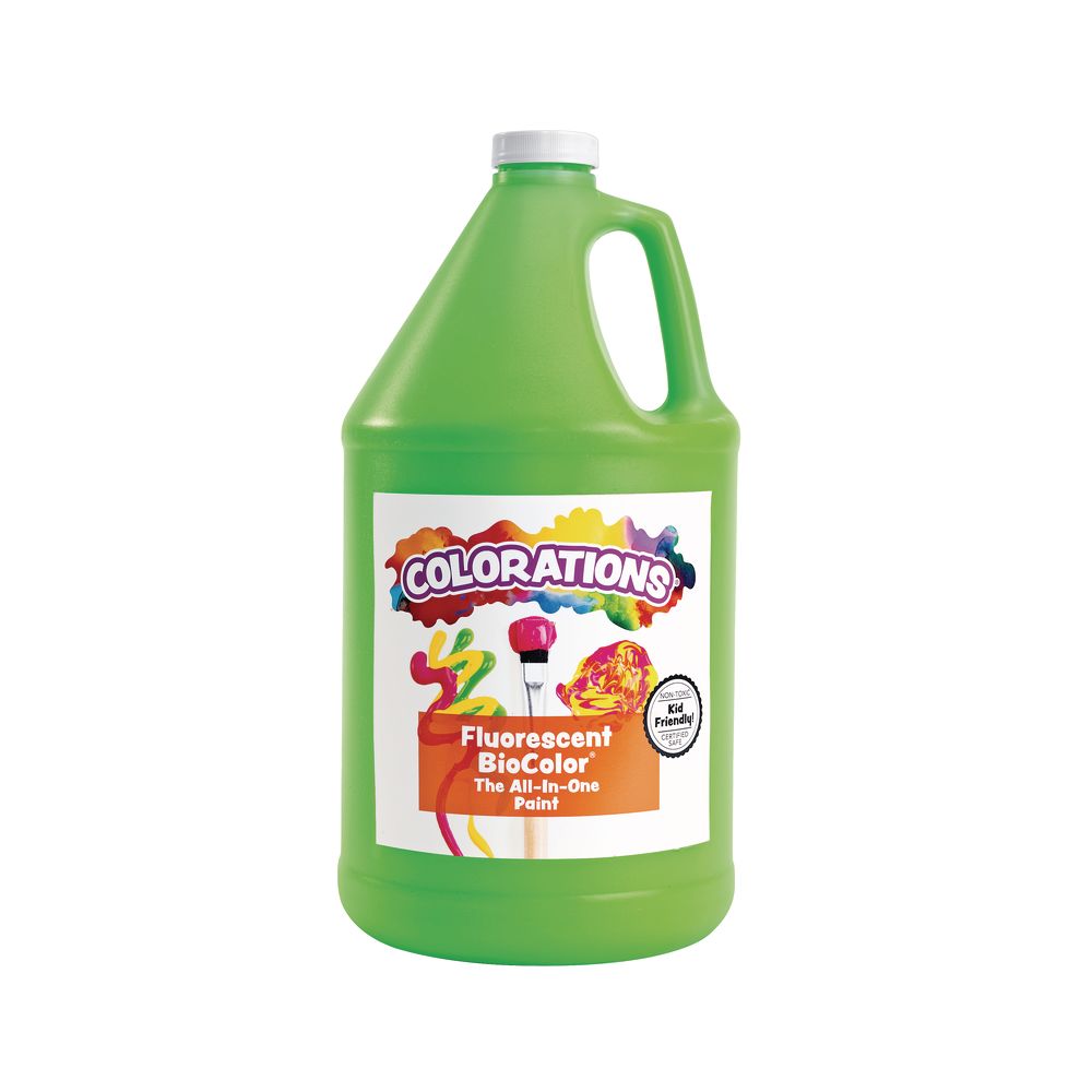 BioColor Paint by Colorations, Fluorescent Neon Green 1 Gallon