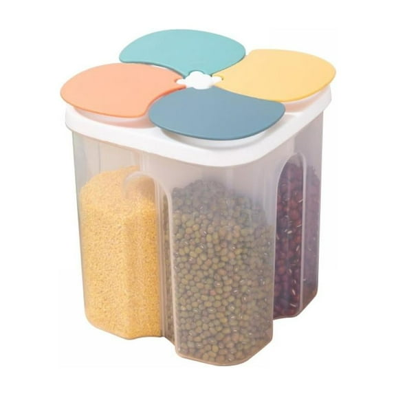 Kitchen Storage Box Dividing Sealing Tank Noddles Beans Grains Fresh Preservation Container Large Capacity for Home Restaurant
