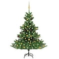 thumbnail image 4 of vidaXL Christmas Tree Nordmann Fir Artificial Xmas Tree with LED and Ball Set, 4 of 55
