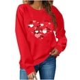 thumbnail image 6 of Lopecy-Sta Long Sleeve Tops for Women Valentine's Day Heart Printed Long Sleeved Round Neck Fashion Casual Sweatshirt Top, 6 of 6