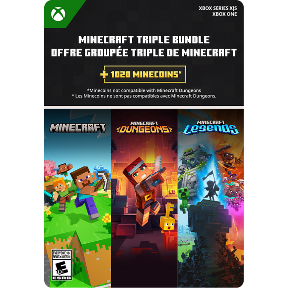 Minecraft Triple Bundle – Xbox Series X|S, Xbox One (Digital Code)