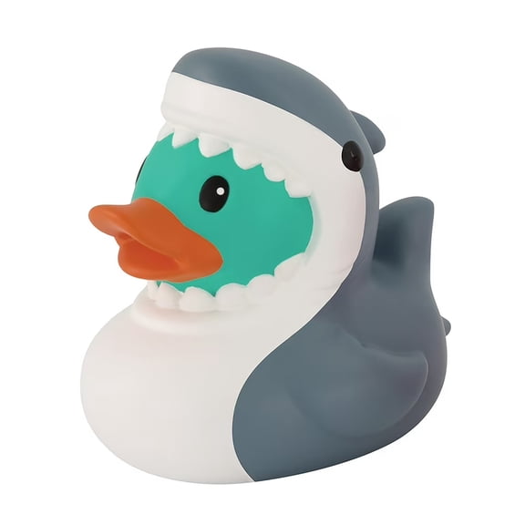 Infantino Fun Time Duck Baby Bath Toy, Squeezable Floating Duck, BPA-Free, Infant & Toddler Bath Toy, Shark