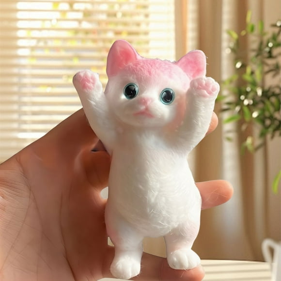 WIZUTIZ Squish Cats Stress Relief Toy Taba Shocked Fidget Doll Soft For Pet Lovers Home Office Decor Relaxation Gift To Students First Home Must Haves The Best of Both Worlds