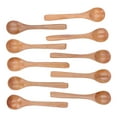 thumbnail image 1 of Wooden Spoons, Mini Serving Spoon Wooden Spoon Set 10Pcs Round  For Tea For Coffee For Dessert For Seasoning 5.1x1.2in, 1 of 8