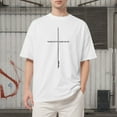 thumbnail image 2 of SLdy Jesus Shirts for Men Mens Oversized T Shirt God Faith Religious Tshirt, White XXL, 2 of 7