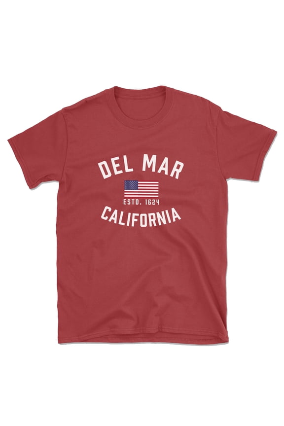 Del Mar California Patriot Men's Cotton T-Shirt