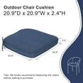 thumbnail image 6 of BPS Outdoor Dining Chair Cushions Set of 2, Waterproof Patio Furniture Seat Cushions, Outdoor Chair Pads with Ties, 21 x 21 inch, Navy Blue, 6 of 8