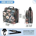 thumbnail image 3 of Zipper Binder with Shoulder Strap 2 inch 3 Ring Waterproof File Folder Organizer Bag 500 Sheet Pale Pink Flowers, 3 of 8
