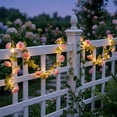 thumbnail image 5 of Ninonly Rose Fairy Lights, 7.2FT 40 LED Pink Artificial Flower Garland with Lights, 8 Lighting Modes Garden, Battery Operated  Decoration for Wedding Party  Balcony Room, 5 of 11
