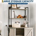 thumbnail image 5 of Gaderth 70" Hidden Cat Litter Box Furniture, Wooden Enclosure for Self-Cleaning Litter Boxes, Cat Robot Enclosure Cabinet with Shelves, Built-in Power Outlet, 5 of 6