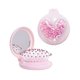 thumbnail image 1 of wonima11 2 Pack Folding Travel Mini Hair Brushes with Mirror for Women and Girls, Pocket Hair Comb Round Wet BrushThrough Tangles With Ease For All Hair Types, 1 of 1
