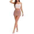 thumbnail image 2 of INSPIRE CHIC Women's Tummy Control Boyshorts Mid-Waisted Butt Lifting Lightweight Seamless Slip Shorts M Pink, 2 of 5