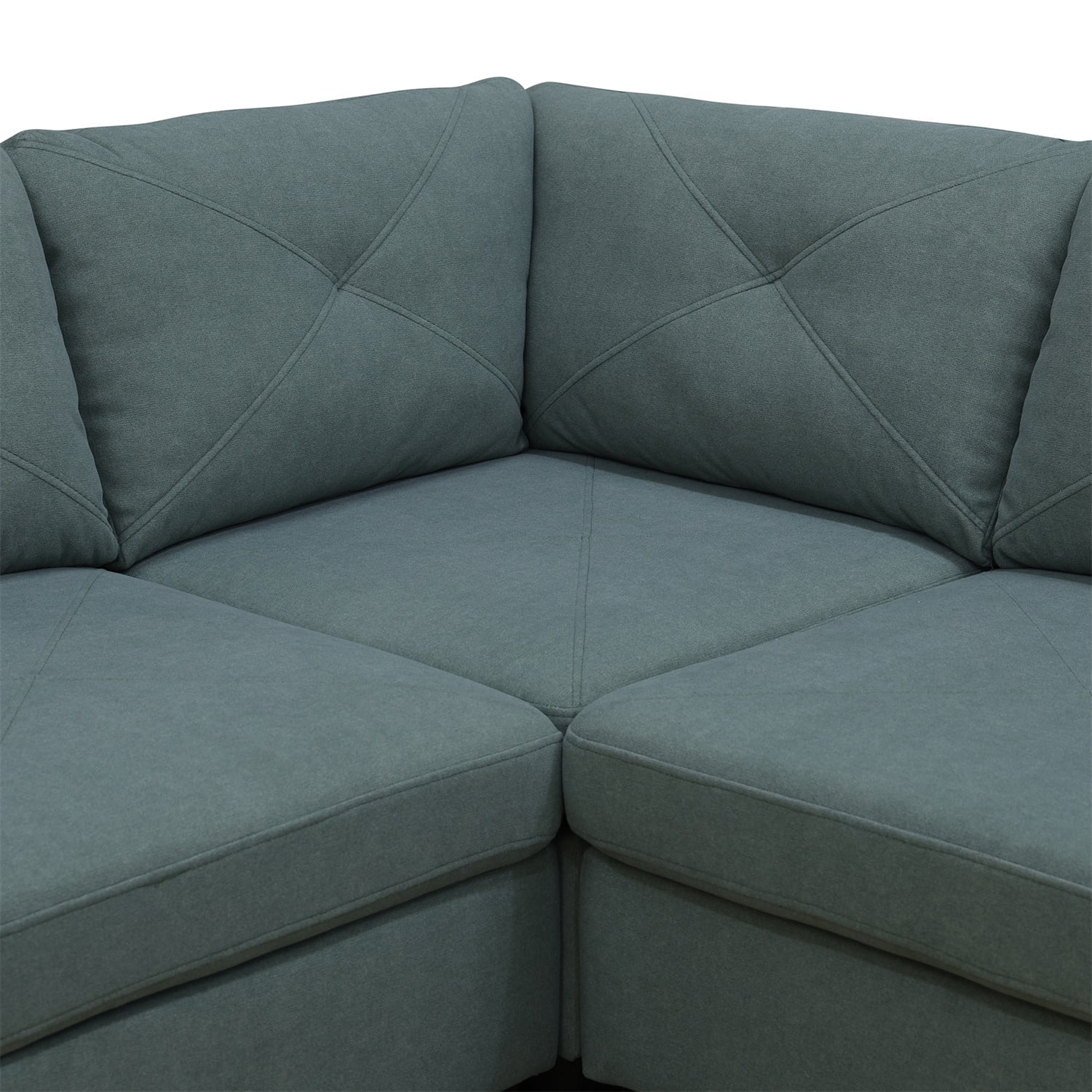 Hommoo Sofa Set,Calico 4-Piece Couch Living Room Sofa Set,Sectional Couches for Living Room,Dendrobium Green