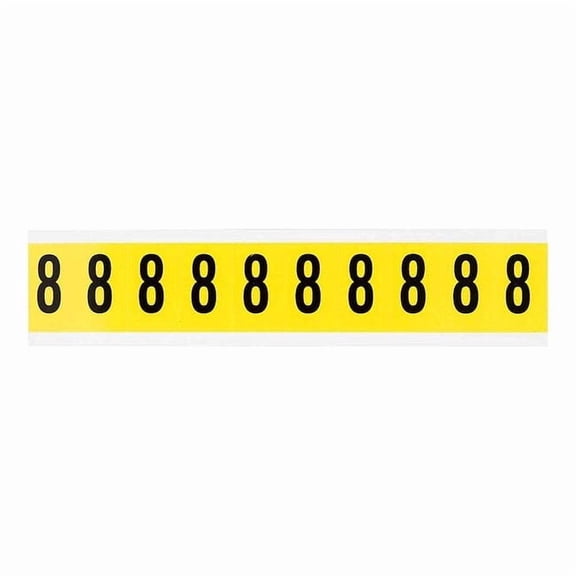 Brady Number Label, 8, 1-1/2in.Hx7/8in.W 3430-8