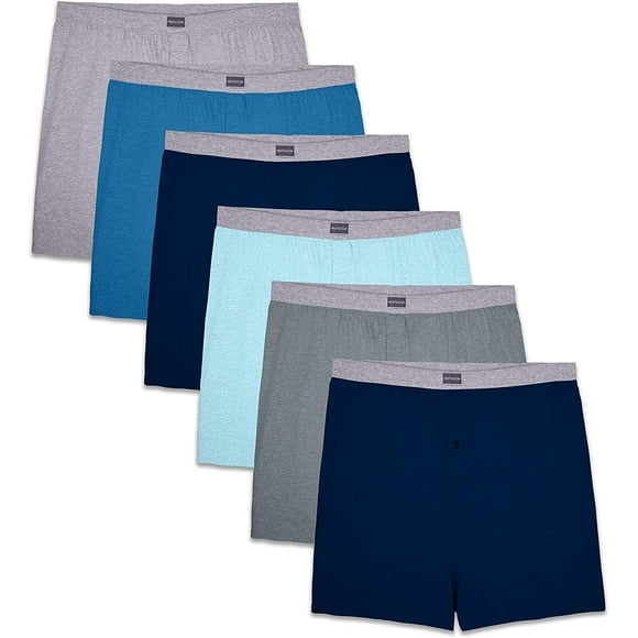 Fruit Of The Loom Boxeurs en Tricot Assortis pour Hommes, Lot de 6, L, Assortis
