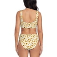 thumbnail image 3 of Rocae Shiba Inu Sunflower for Bikini Set for Women Two Piece Sexy High Swimsuits Split Crossover Bikini, 3 of 9