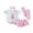 Pink, variant on My First Easter Baby Girl Outfit Bunny Eggs Short Sleeve Romper Layered Ruffle Bloomers Tutu Skirt Shorts Socks Headband 4Pcs Cute Clothes Set