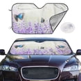 thumbnail image 2 of Kdxio Lavender and Butterfly Print Windshield Sun Shade,UV Rays and Sun Heat Protection,Sunshade for Car Windshield,Car Shade Front Windshield -, 2 of 6