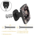 thumbnail image 2 of 4 Pcs Cabinet Handle Drawer Pulls Jumble Painting Knobs with Screws Square Furniture Office Cabinet Knob Decoration, 2 of 5