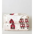thumbnail image 3 of Elegant Comfort Reversible and Plush Flannel Fleece-Winter Christmas Sherpa Throw- Lightweight Soft and Cozy-Holiday Decorative Throw, Perfect for Lounging, 50 x 60 inches, Santa Train, 3 of 6