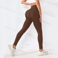 thumbnail image 4 of HKYNLAG Leggings with Pockets for Women Tummy Control Workout Sports Yoga Athletic Leggings with Pockets Coffee M, 4 of 5