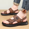 thumbnail image 2 of Mens Walking Sandals with Back Strap Arch Support Comfortable Plantar Fasciitis Sport Slides Beach Slippers, 2 of 8