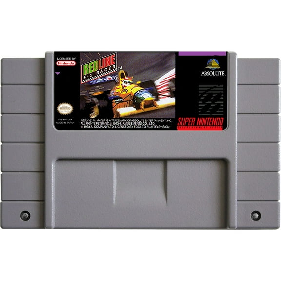 SNES Games Cartridge Redline F-1 Racer